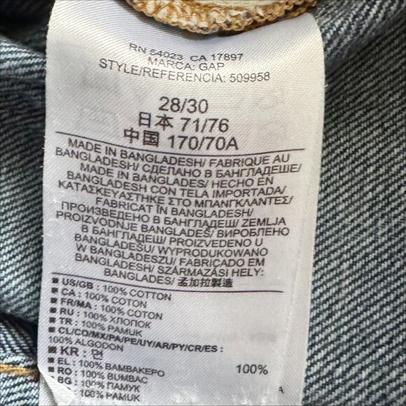 GAP 1969 Standard Jeans Men's Sz 28 28x29 Blue Straight Leg Preppy Retro Classic - Picture 7 of 14